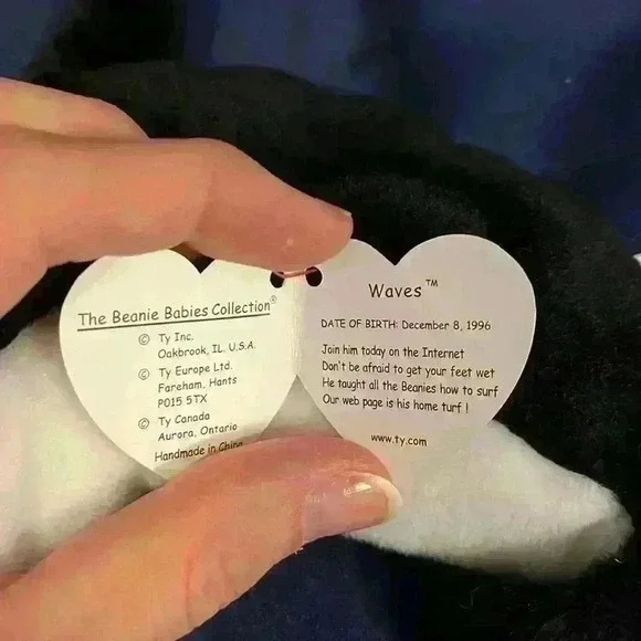 Ty Beanie Baby Waves - Picture 2 of 4